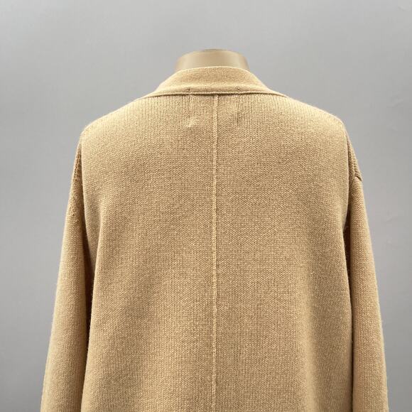 Jumper 1234 V-Neck Relaxed Fit Pocket Button Cardigan Tan Women's Sz 4 US Large - Picture 4 of 9